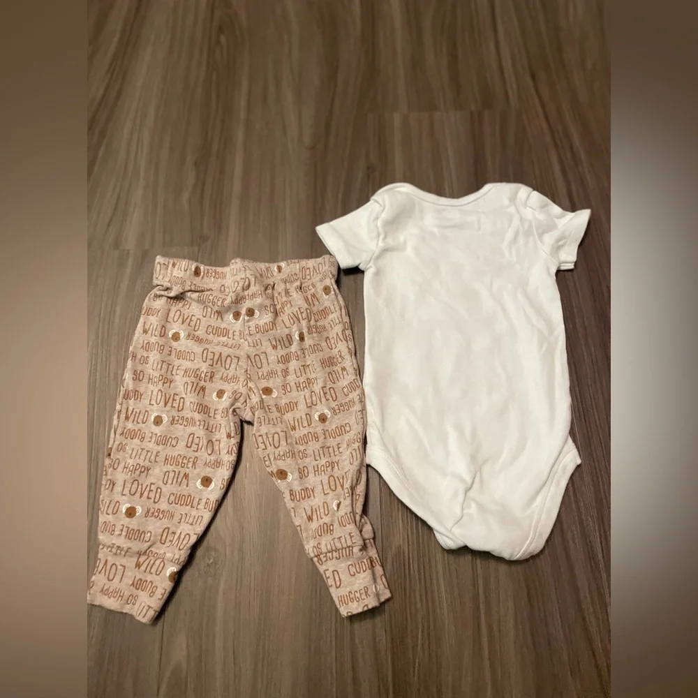 Carter's White and Brown Koala Baby Cozy Set size 3/6M